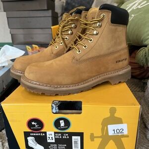 Eurostar Taylor EU1949 Wheat Leather Work Boots Mens Size 6.5 Slip Resistant